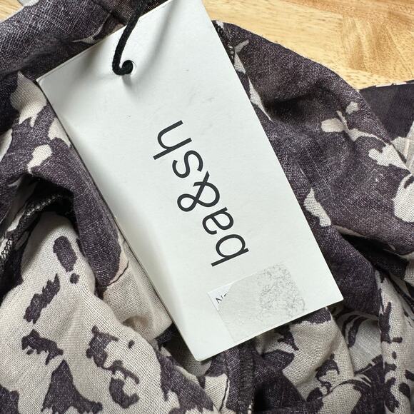 ba&sh NWT Dyno Printed Pants 100% Cotton Carbon Floral Print Size S Pull-On - Picture 6 of 10